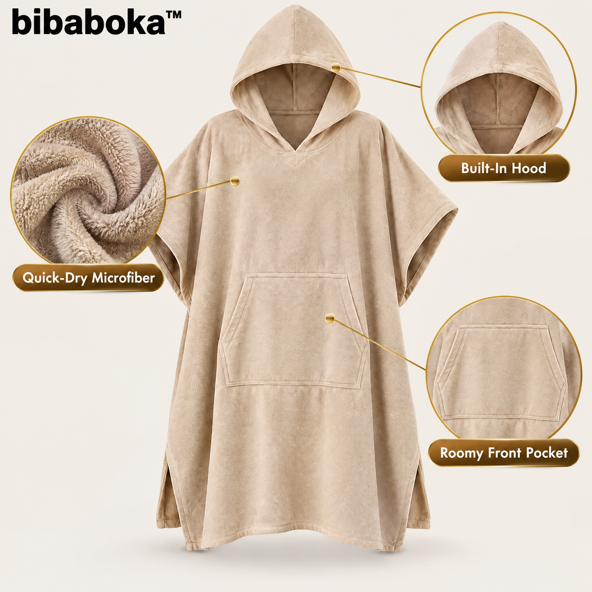 bibaboka™ WaveNest Quick-Dry Changing Poncho
